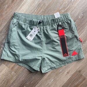 Adidas Women's Light Green Athletic Shorts